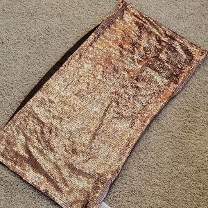 Lauren Ralph Lauren Sequined Wrap With Browntones With A Faint Plaid Pattern